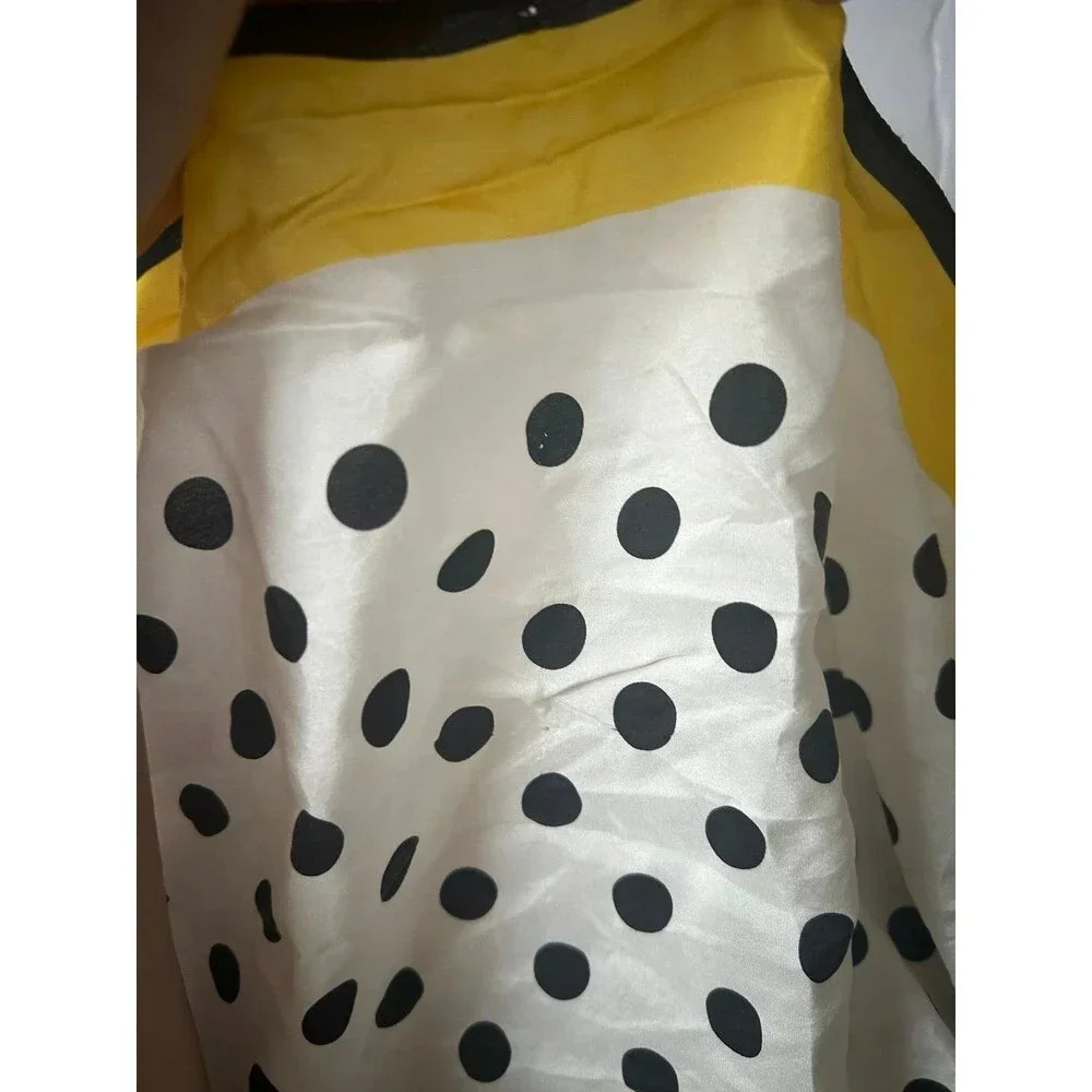 Carolina Herrera Long Rectangular Polka Dots 100%… - image 7